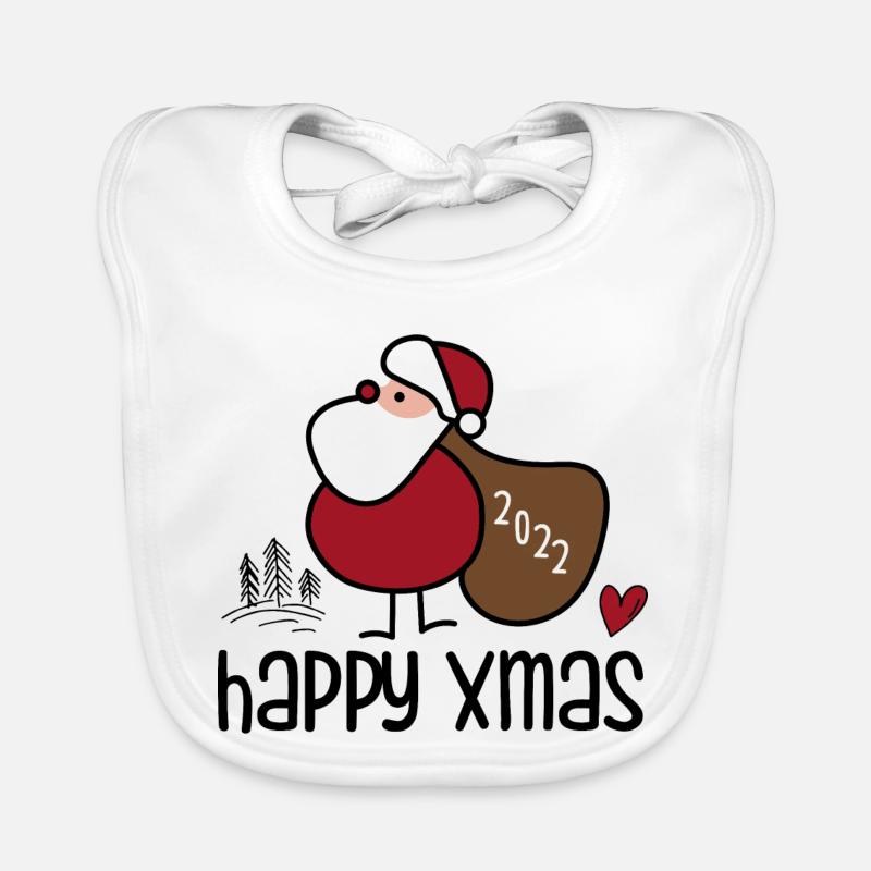 Père Noël festif Bavoir bio Bébé