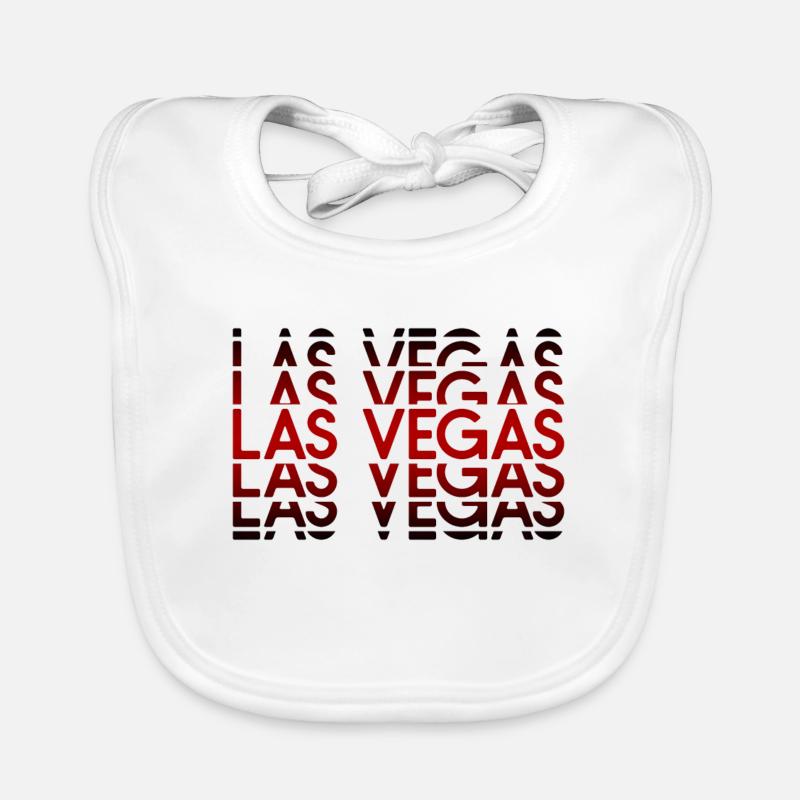 Las Vegas Neon Pattern - Organic Baby Bibs - white