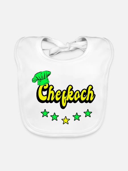 Chefkoch Design - Baby Bio-Lätzchen - Weiß