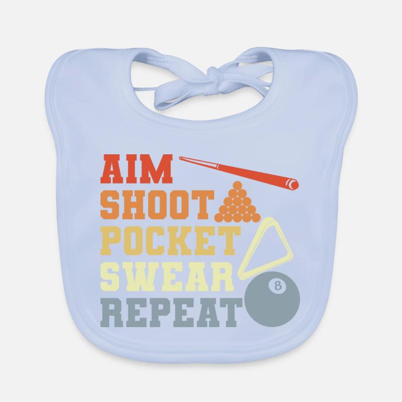 Billiards player Organic Baby Bibs