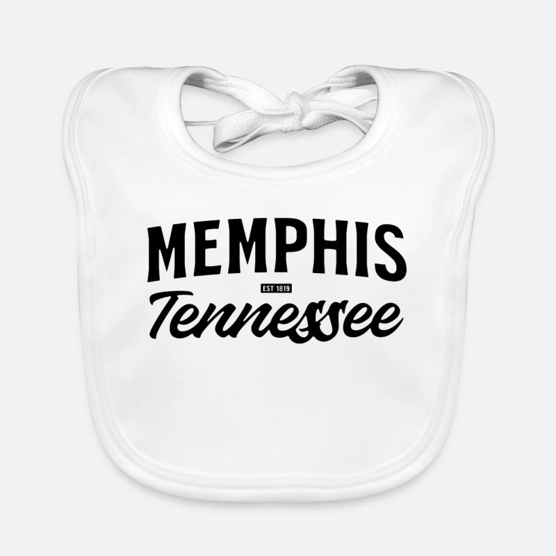 Memphis Tennessee Foundation Year Design Organic Baby Bibs