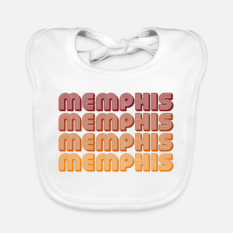Memphis Gradient Text Repeat Baby Bio-Lätzchen