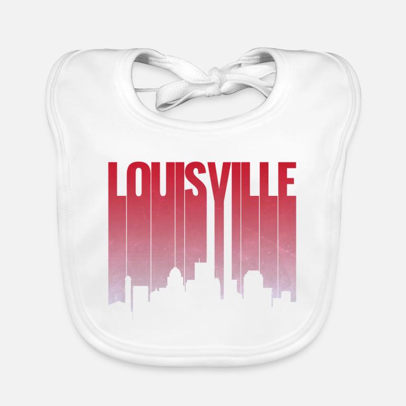 Louisville Skyline Gradient Silhouette Baby Bio-Lätzchen