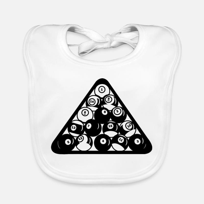 Billiard Triangle Organic Baby Bibs