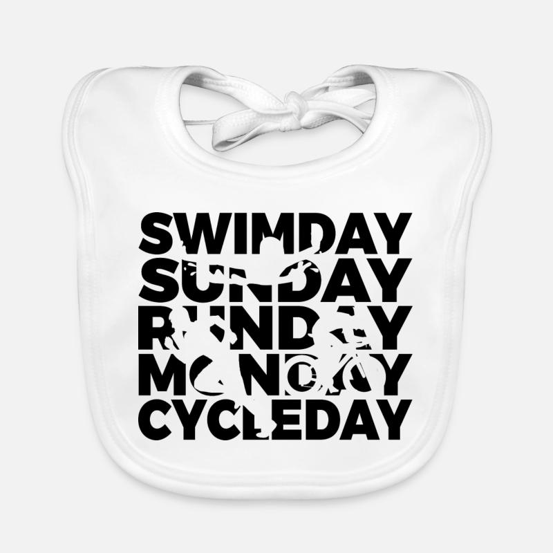 Semaine du triathlon - Bavoir bio Bébé - blanc