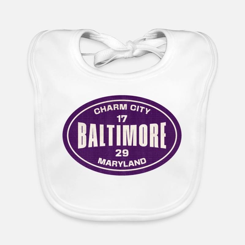 Emblème de Charm City Baltimore Bavoir bio Bébé
