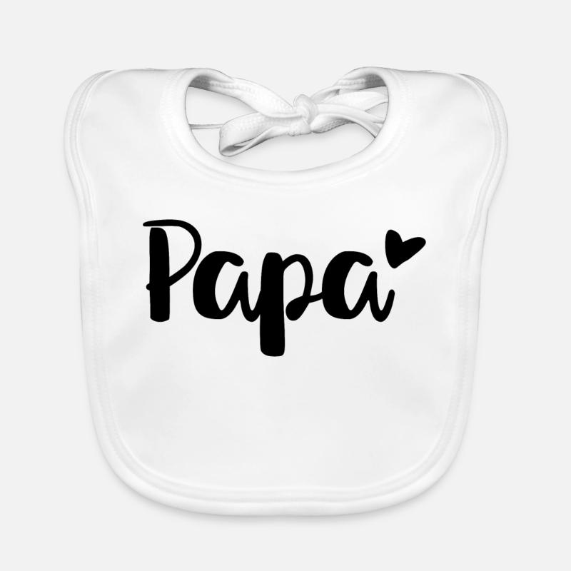 Papa Herz für Väter oder alle, die es noch werden Baby Bio-Lätzchen