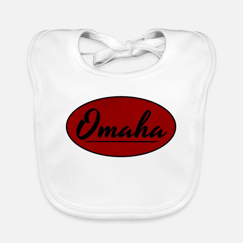 Omaha Vintage Script Logo Baby Bio-Lätzchen