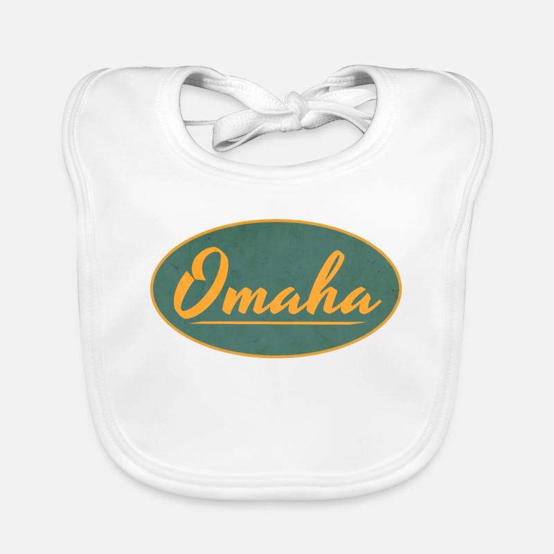 Emblème Omaha Vintage Script Bavoir bio Bébé