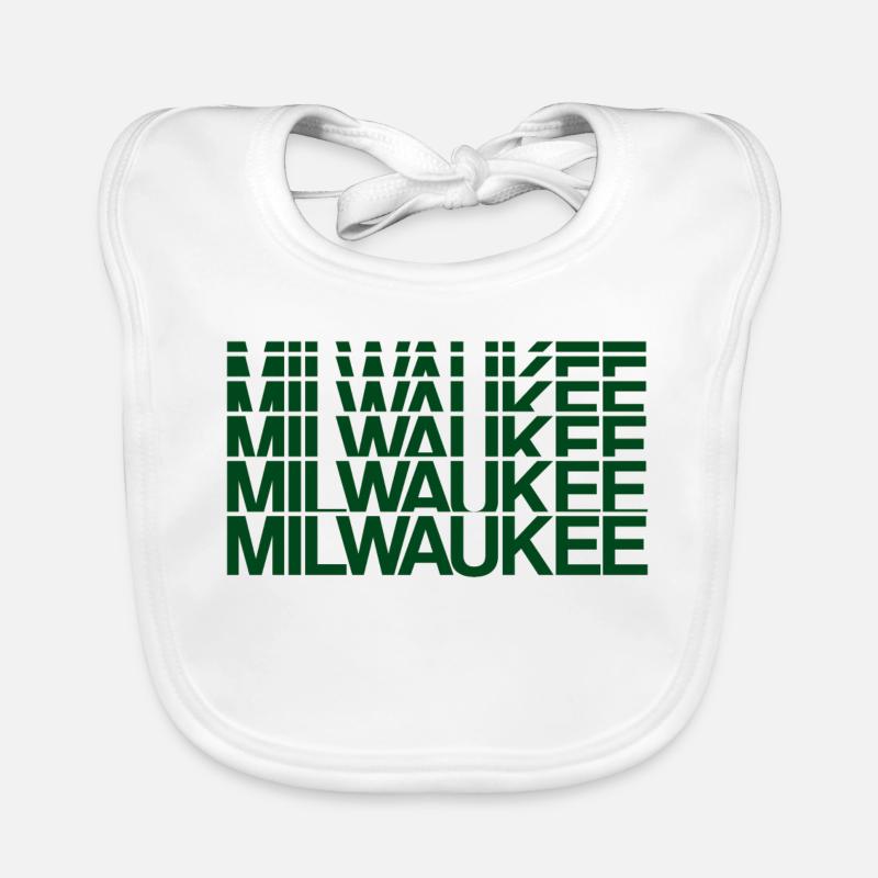 Milwaukee Grid Pattern Organic Baby Bibs