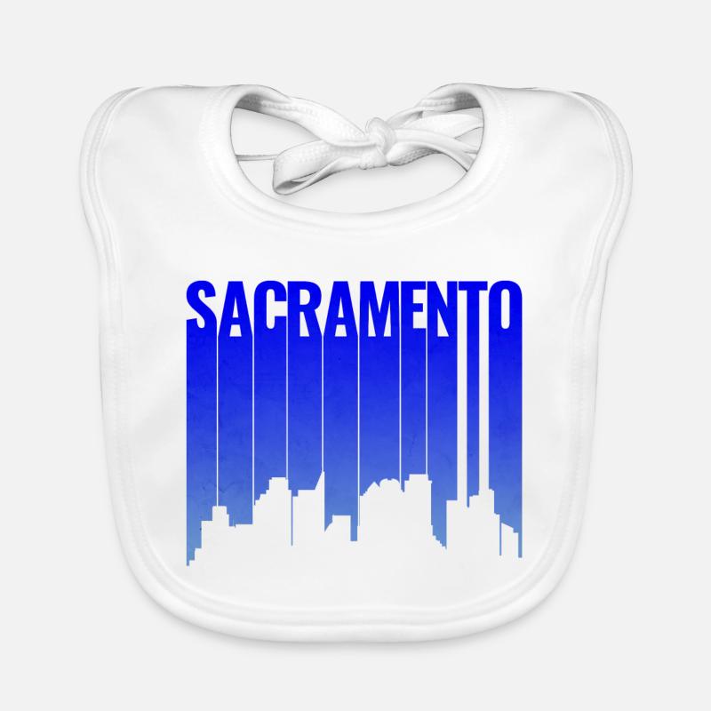 Sacramento Slope Skyline Silhouette Organic Baby Bibs
