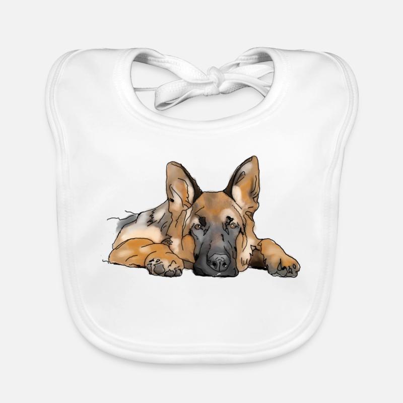 Schäferhund Baby Bio-Lätzchen