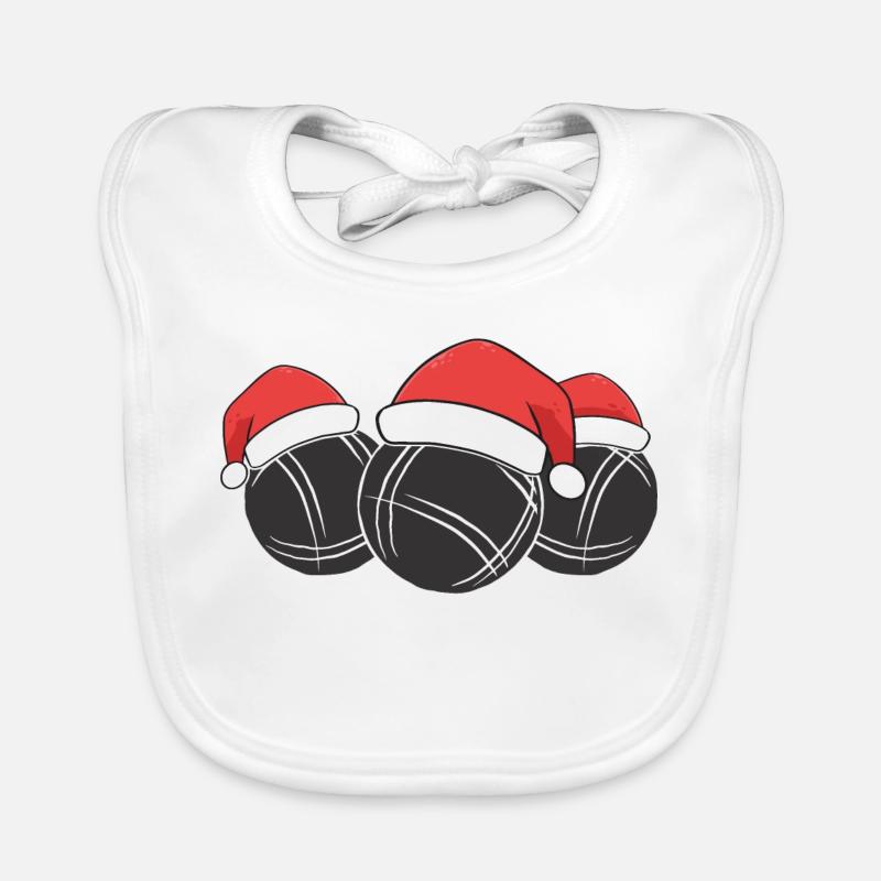 Boule Santa Petanque Outfit for Bouler for boules Organic Baby Bibs