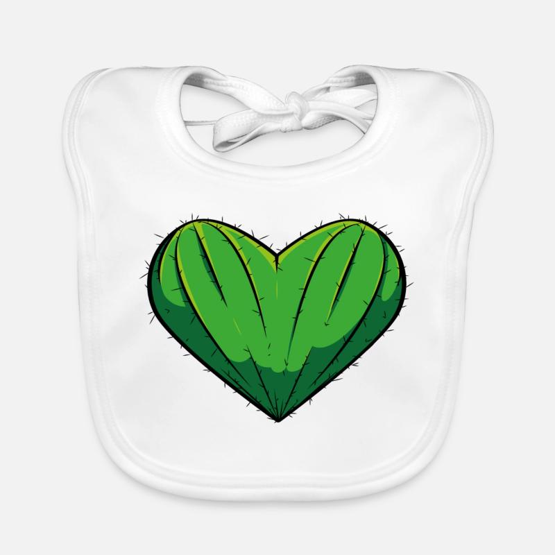 Heart Cactus Organic Baby Bibs
