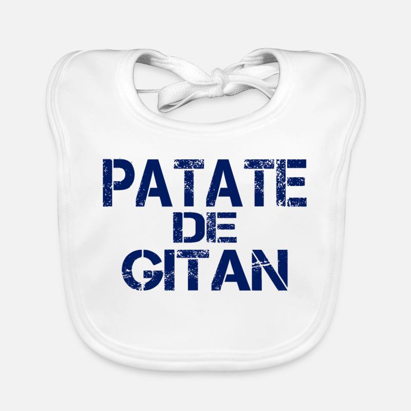 Patate GITAN bleu Bavoir bio Bébé