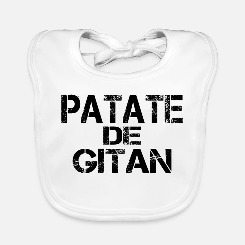 Patate de GITAN - Bavoir bio Bébé - blanc