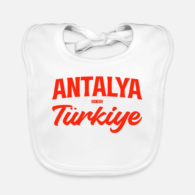 Antalya Türkiye Script Baby Bio-Lätzchen