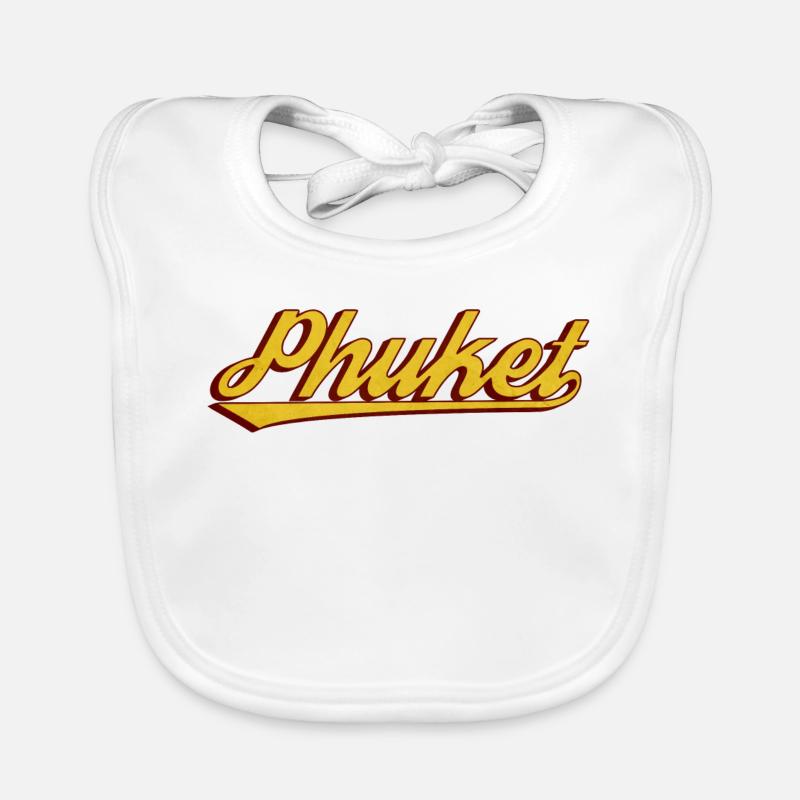 Lettrage rétro de Phuket Bavoir bio Bébé