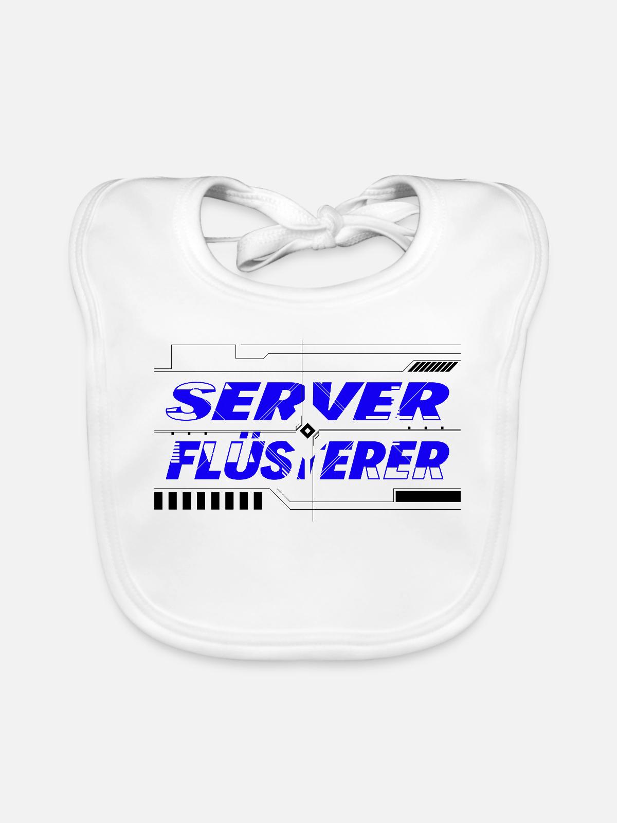 Server Flüsterer - Baby Bio-Lätzchen - Weiß - Vorne