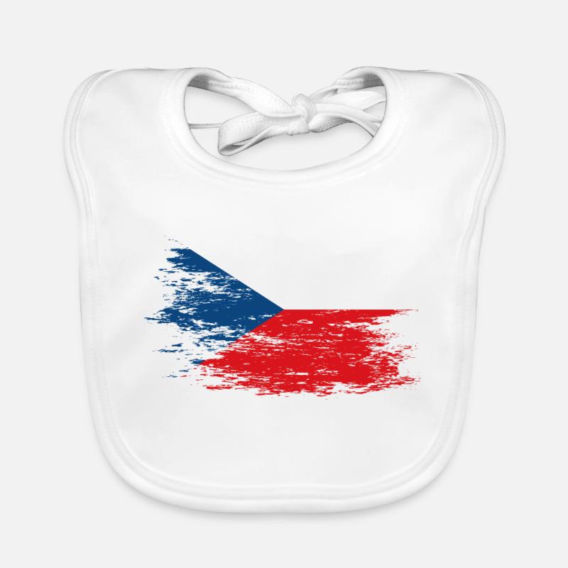 Drapeau de la République tchèque utilisé Bavoir bio Bébé