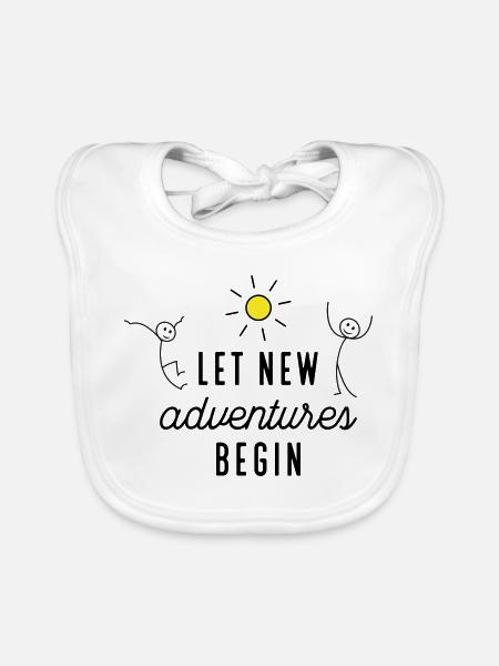 Aventure ou nouveau départ - Bavoir bio Bébé - blanc