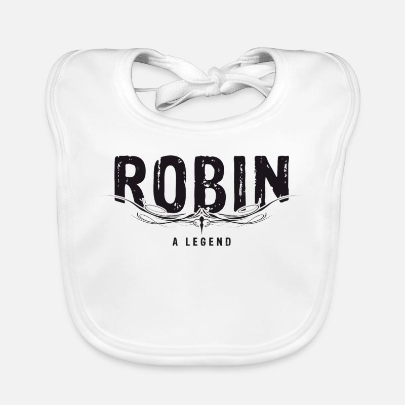 ROBIN A LEGEND verziert Baby Bio-Lätzchen