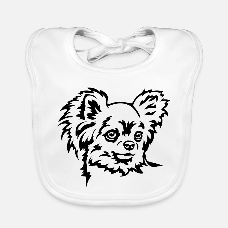 Chihuahua Kopf Baby Bio-Lätzchen