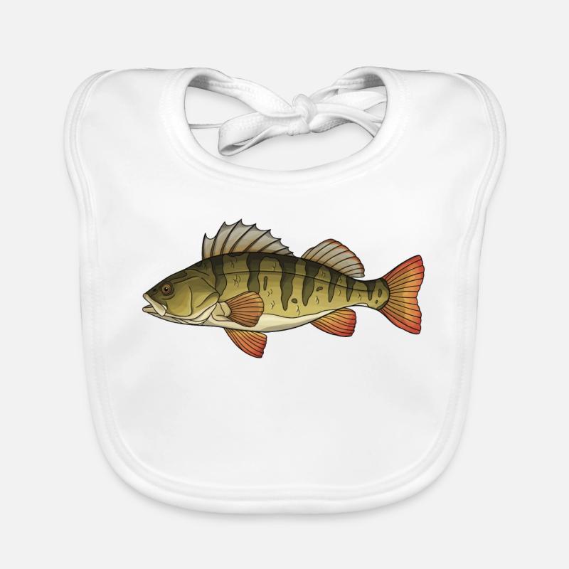 Conception de la pêche au poisson prédateur perchaud Bavoir bio Bébé