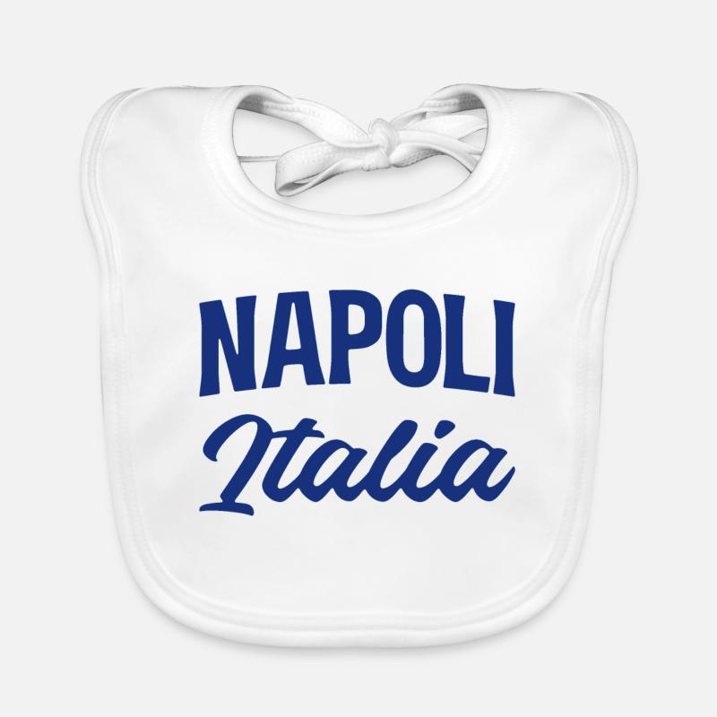 Napoli Italia Script in Blau Baby Bio-Lätzchen
