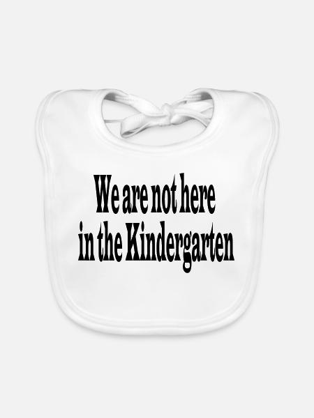 Kindergarten - Baby Bio-Lätzchen - Weiß