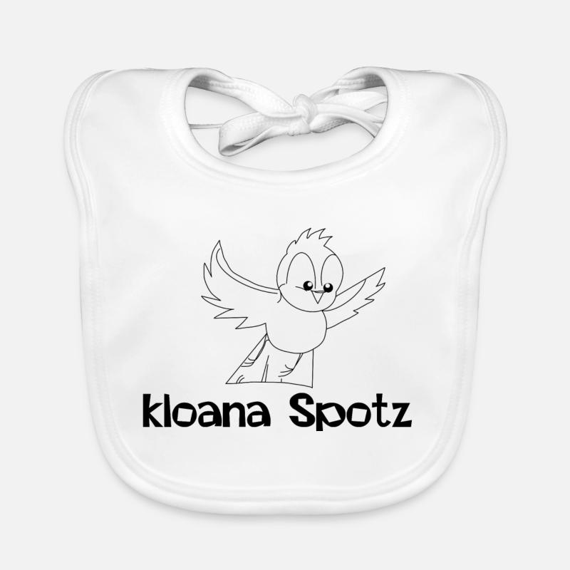 kloana Spotz-kleiner Spatz,Austrian dialect Organic Baby Bibs
