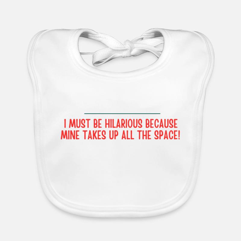 Witty Space-Taker Quote Tee Organic Baby Bibs