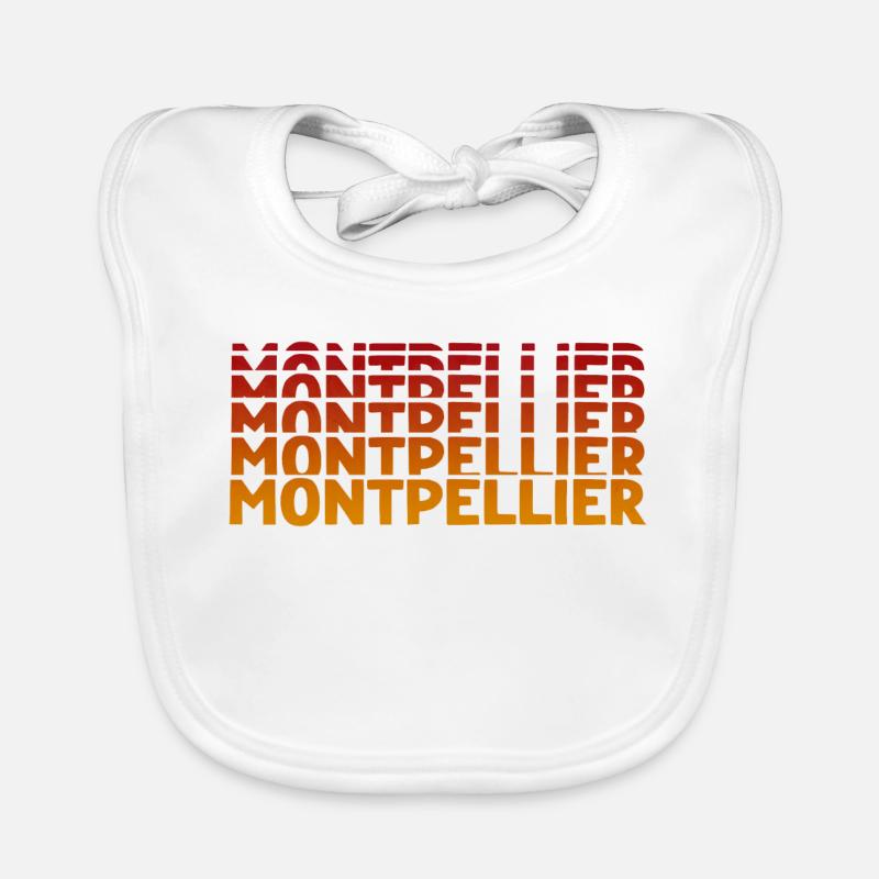 Montpellier Typography Organic Baby Bibs