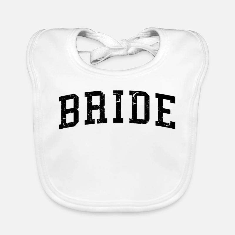 Bride Matching Engagement Bridal Shower Wedding Organic Baby Bibs