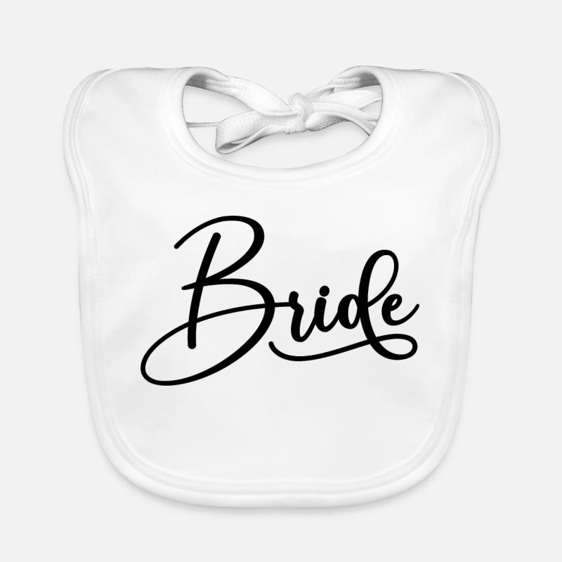 Bride Matching Engagement Bridal Shower Wedding Organic Baby Bibs