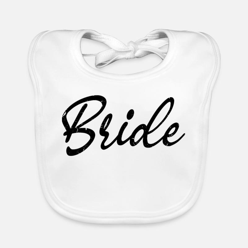 Bride Matching Engagement Bridal Shower Wedding Organic Baby Bibs