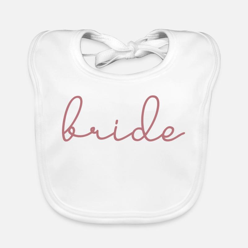 Bride Matching Engagement Bridal Shower Wedding Organic Baby Bibs