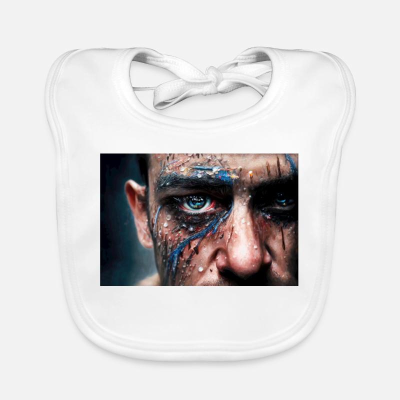 Disturbing man's face Organic Baby Bibs