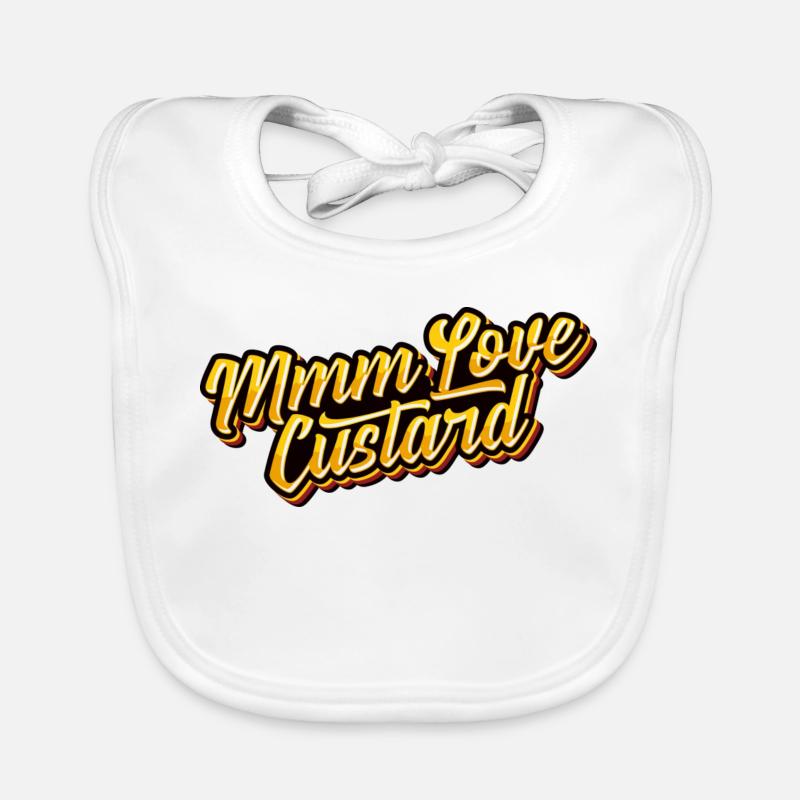 Love Custard (full colour) Organic Baby Bibs