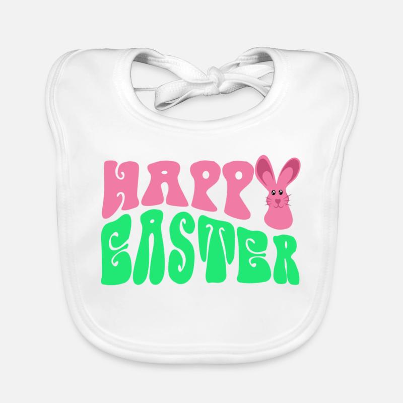 Frohe Ostern - Happy Easter Baby Bio-Lätzchen