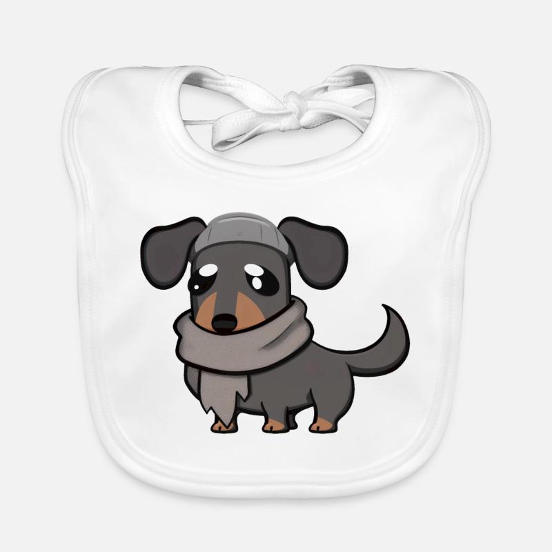 Teckel gris Bavoir bio Bébé