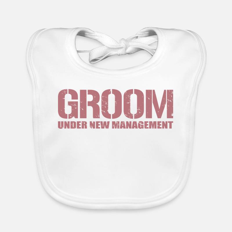 Groom Under New Management Bachelor Party Funny Organic Baby Bibs