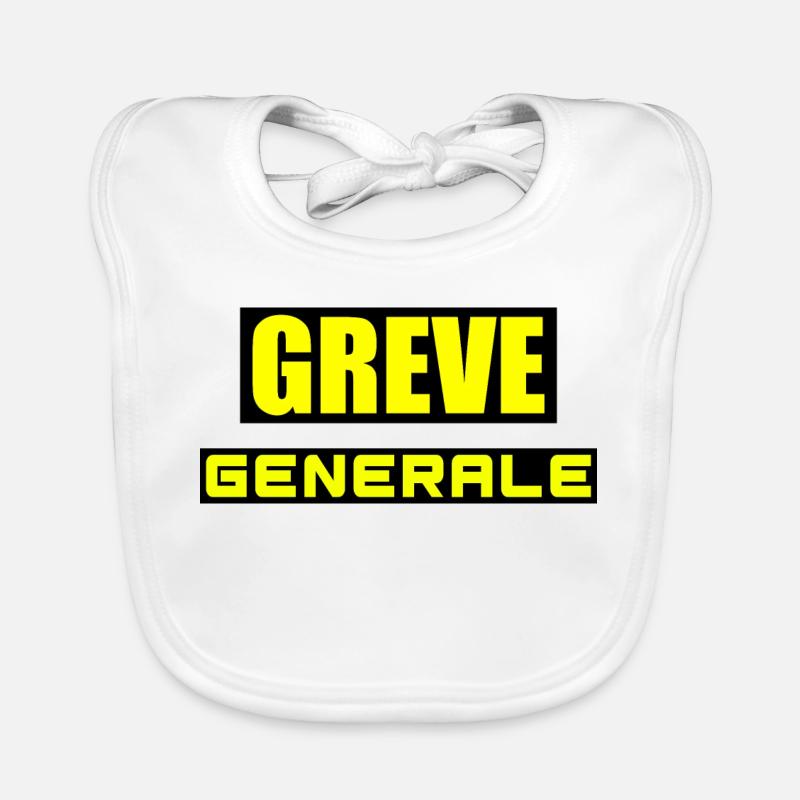 Grève générale Bavoir bio Bébé