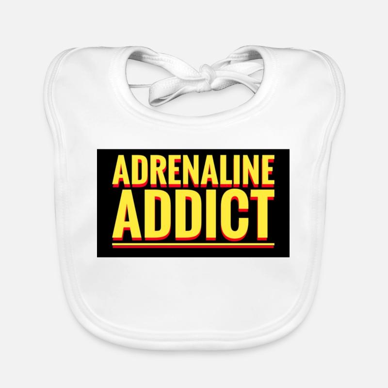 Ankündigung von Adrenaline Addict - Baby Bio-Lätzchen - Weiß