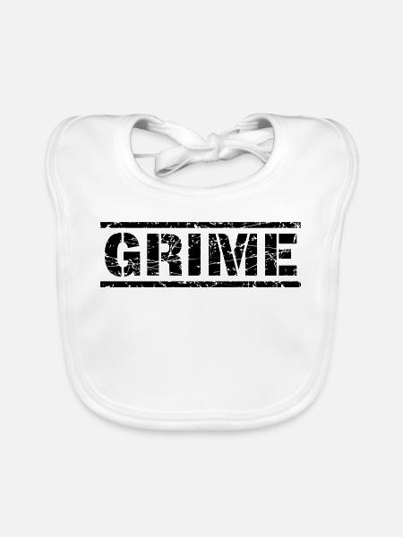 Grime - Baby Bio-Lätzchen - Weiß - Vorne