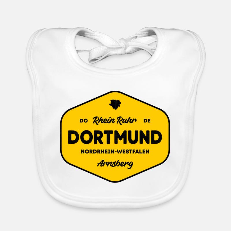 Dortmund YellowBlack City Logo Organic Baby Bibs