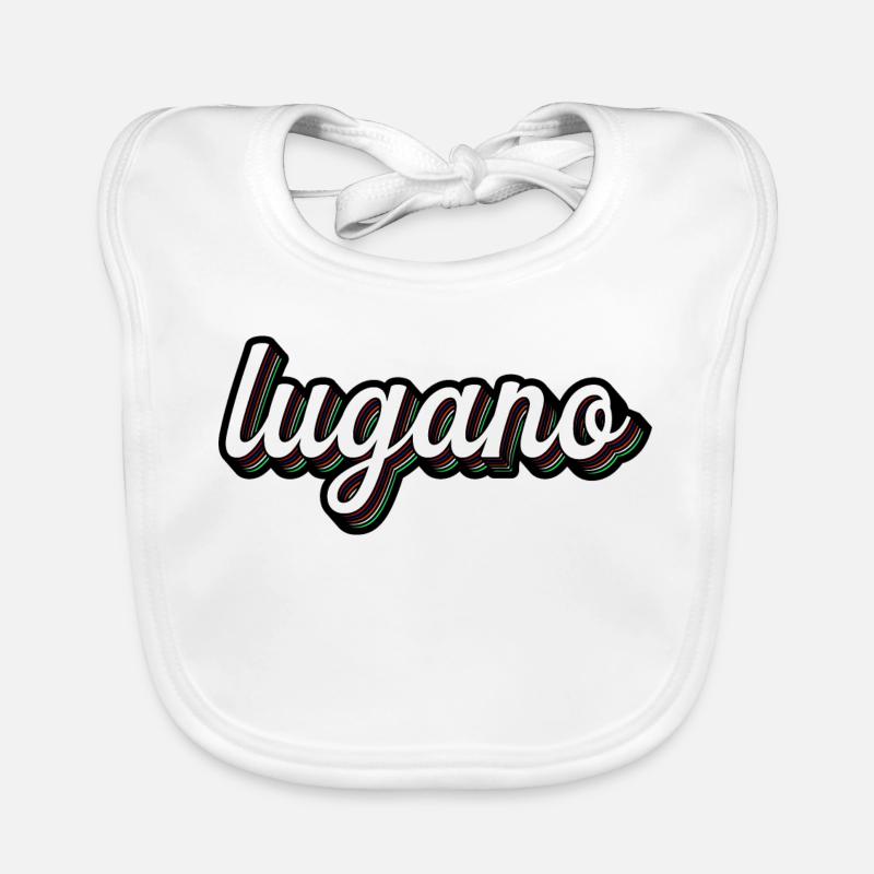 Lettrage néon de Lugano Ombres multiples Bavoir bio Bébé