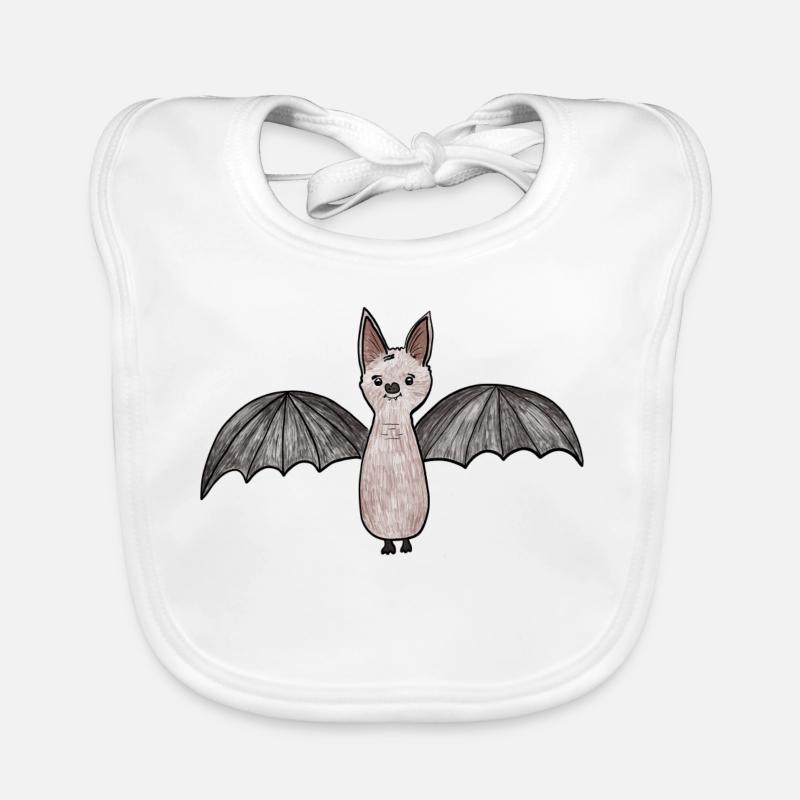 Bat Phantom Illustration Organic Baby Bibs