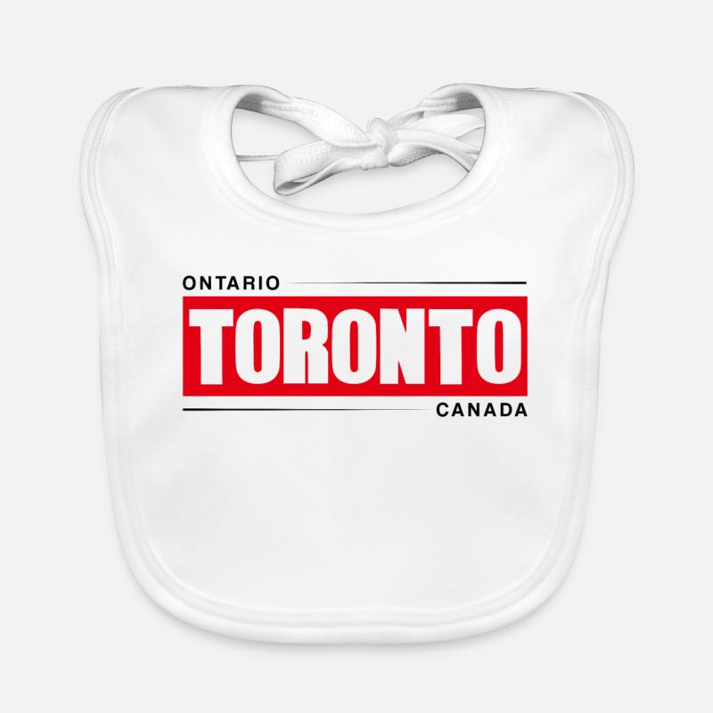 Toronto Bold Rot Schwarz Logo Baby Bio-Lätzchen