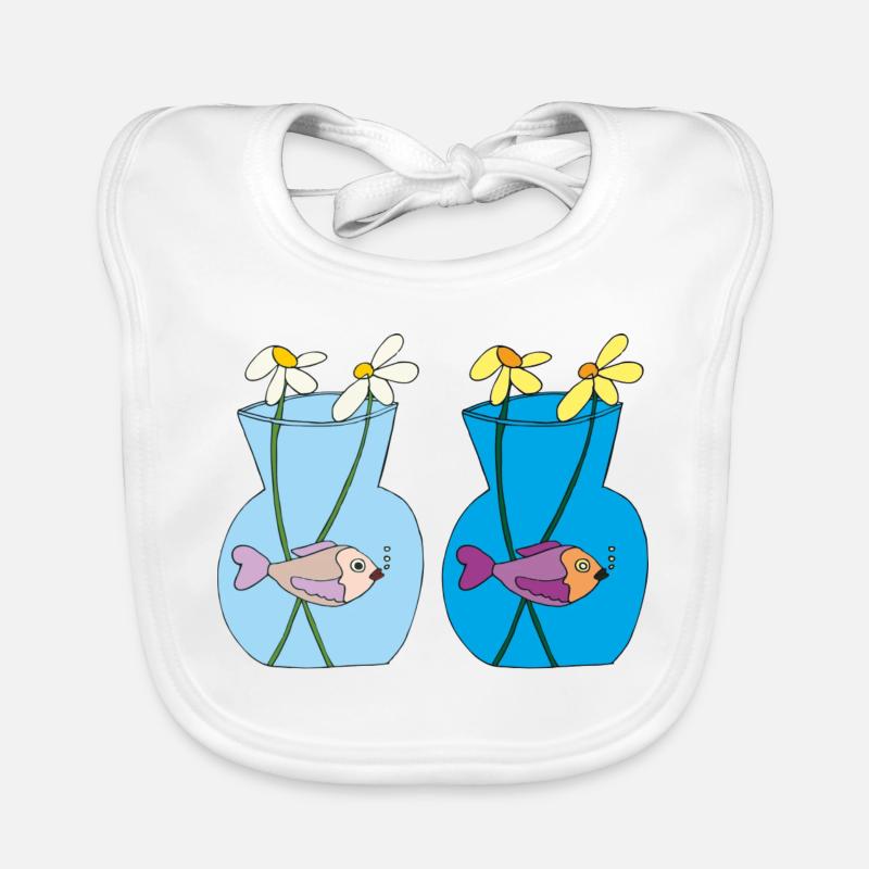 fisch im glas 2er Baby Bio-Lätzchen